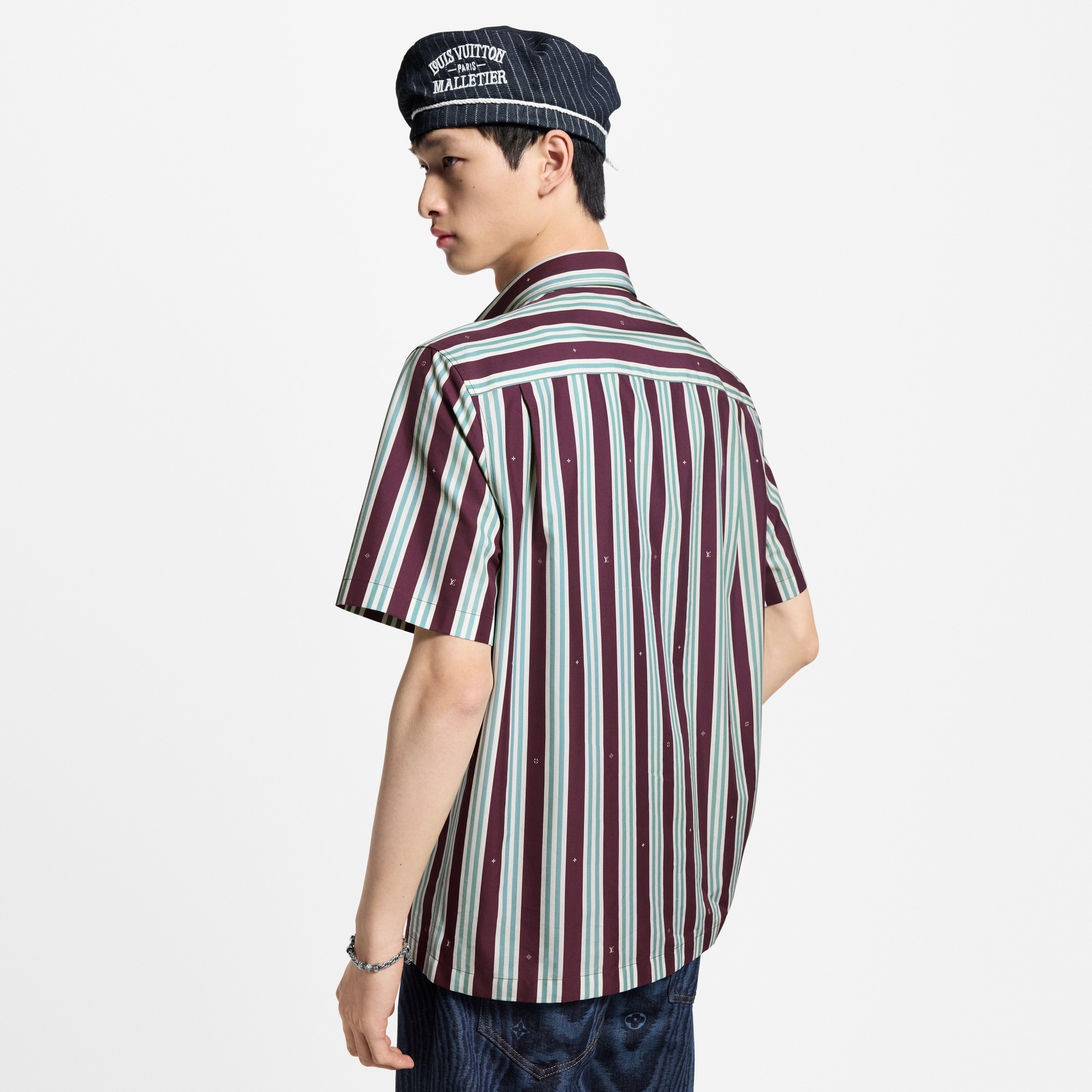 Striped Short-Sleeved Shirt - 5