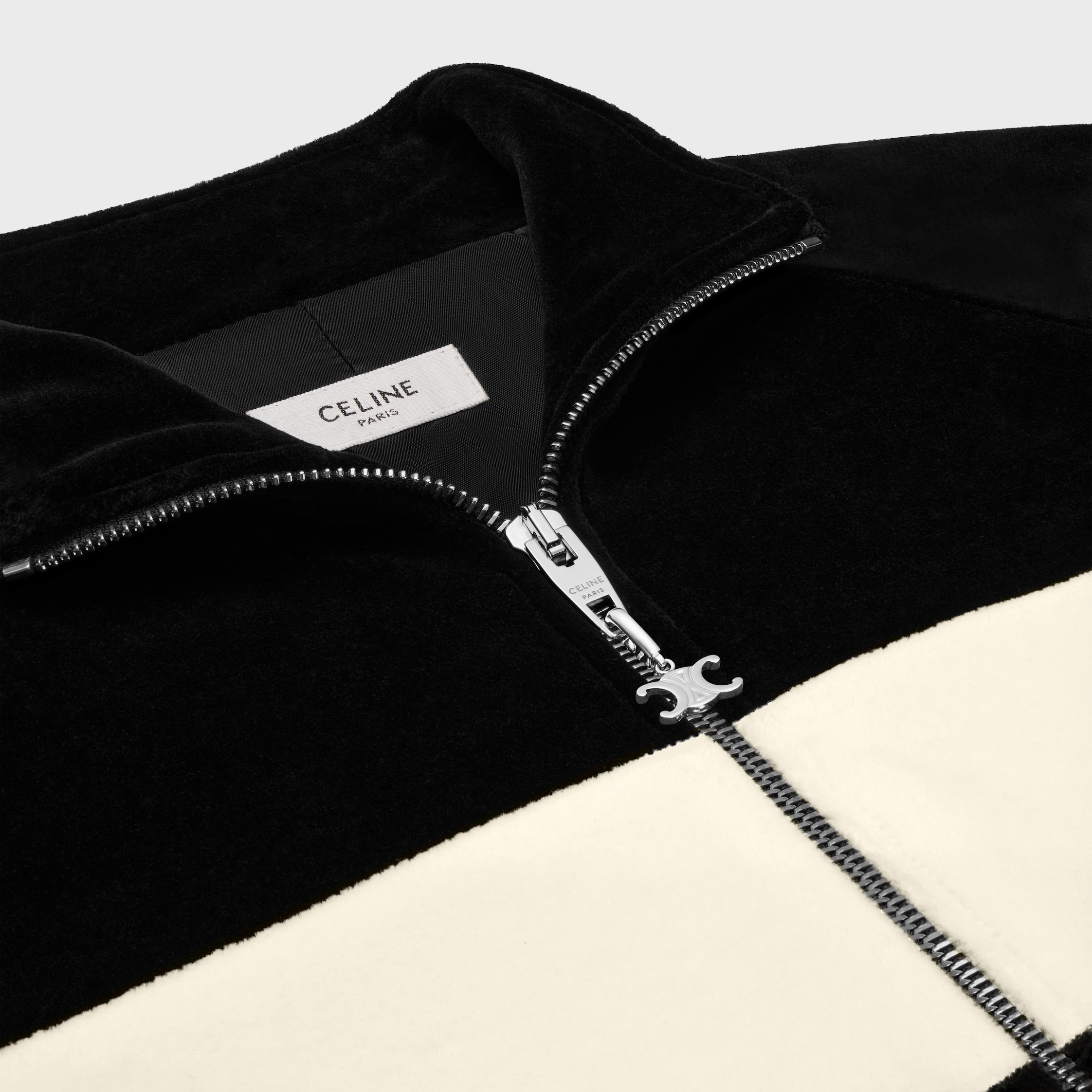 celine tracksuit jacket in velvet jersey - 3