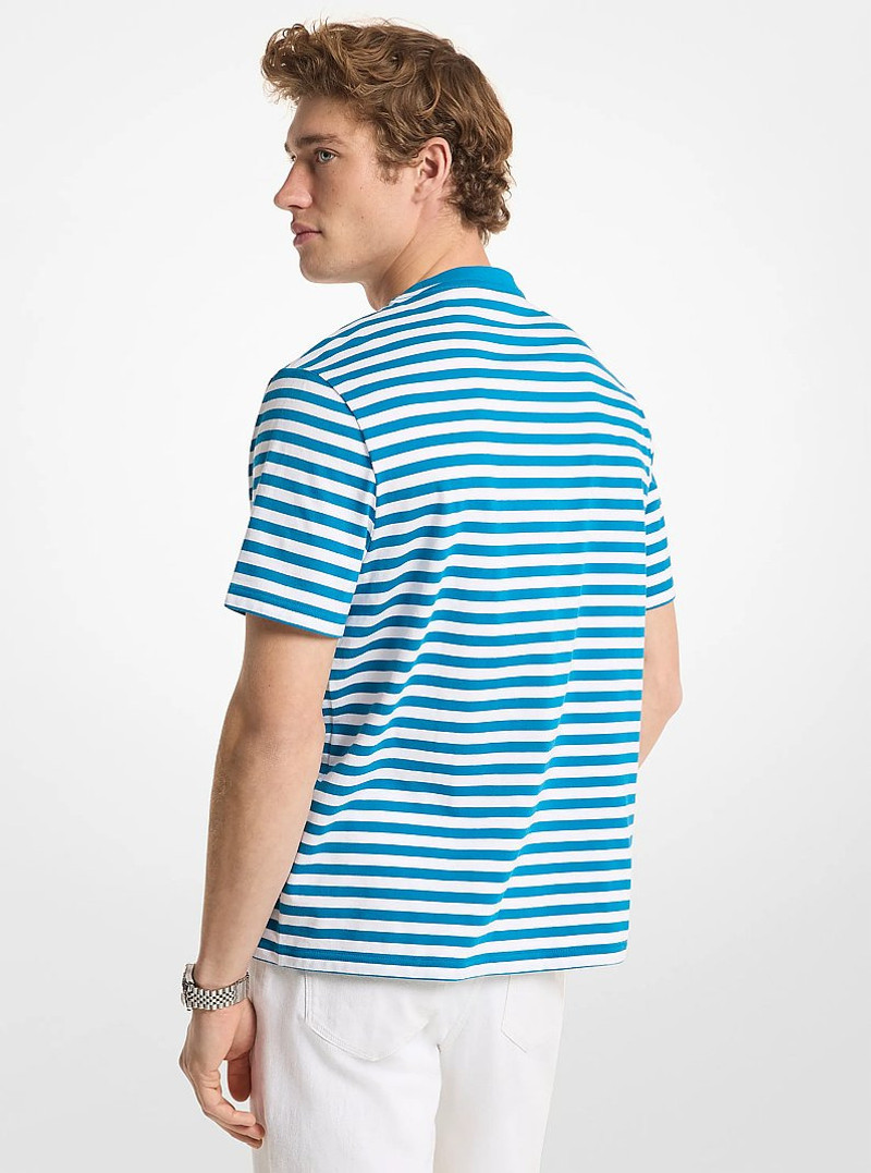MICHAEL KORS Saint Tropez Striped Cotton Jersey T-Shirt outlook