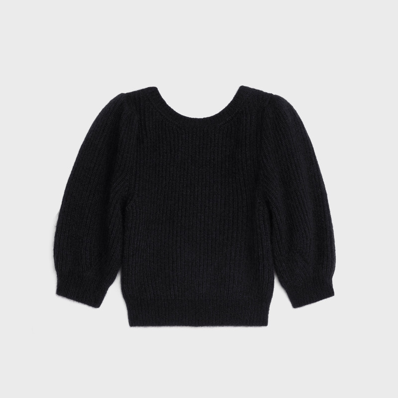 CROPPED SWEATER IN SILK AND MOHAIR 1
