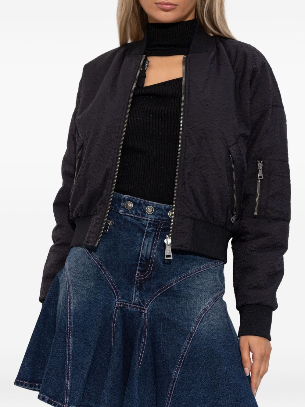 zip-front bomber jacket - 3