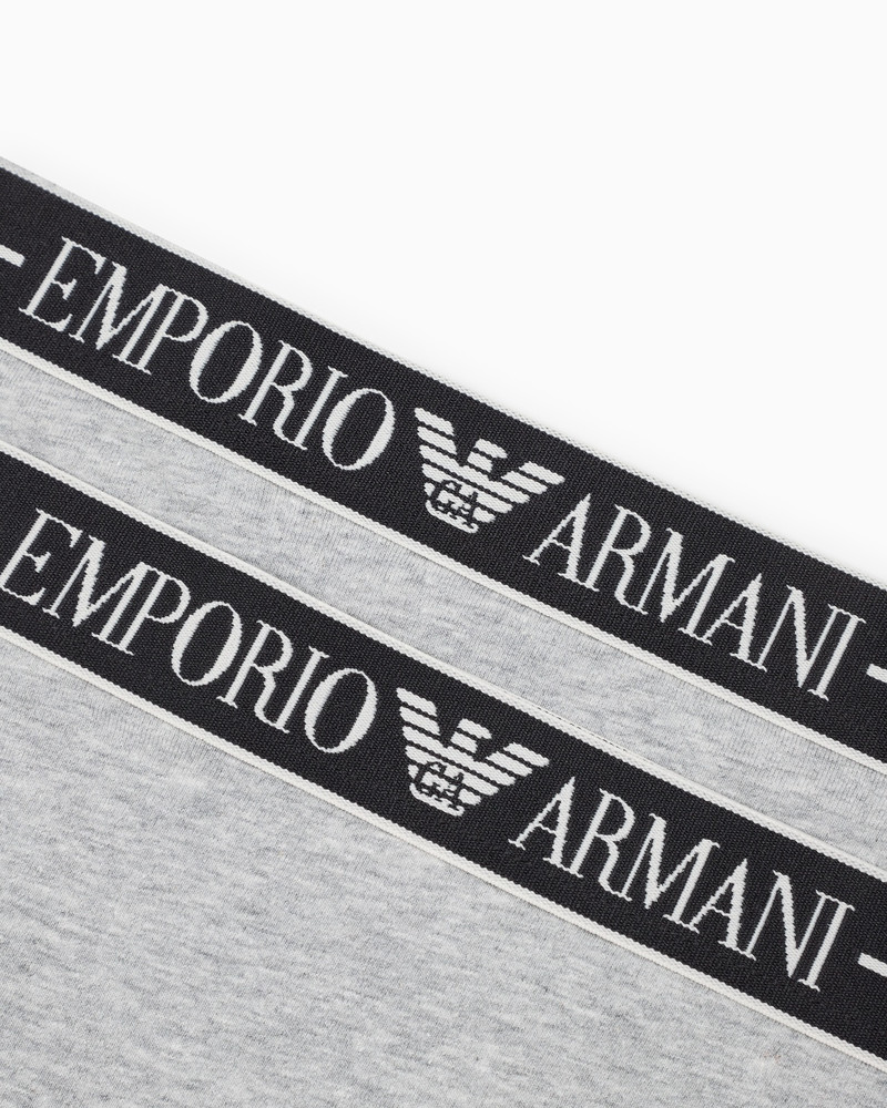 EMPORIO ARMANI TWO-PACK OF ASV ORGANIC-COTTON BRAZILIAN BRIEFS WITH LOGO WAISTBAND outlook