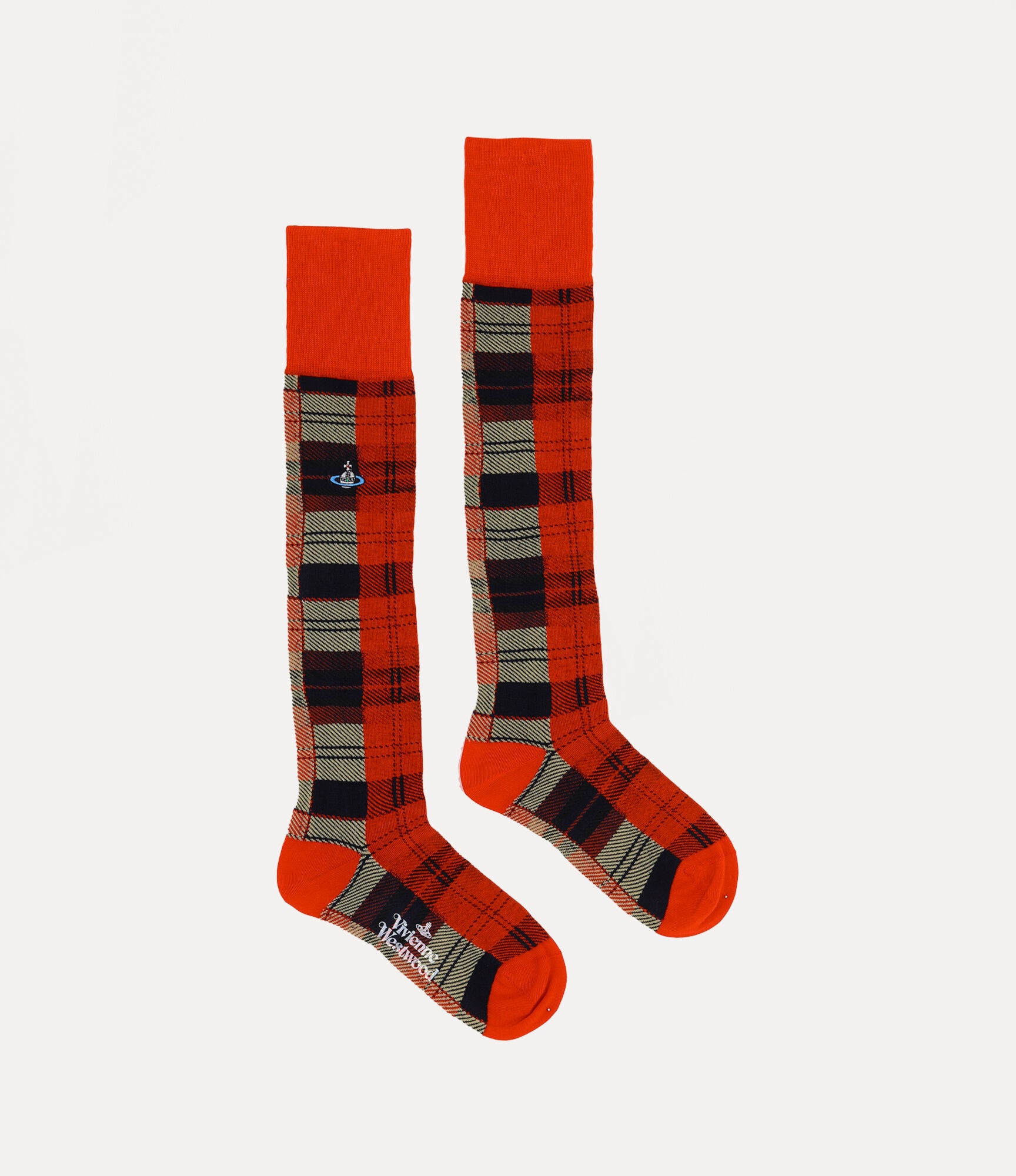BLOCK TARTAN KNEE SOCK - 2