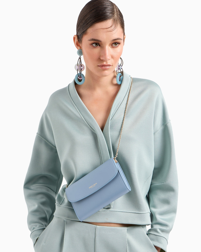 Glossy leather la Prima clutch bag 6