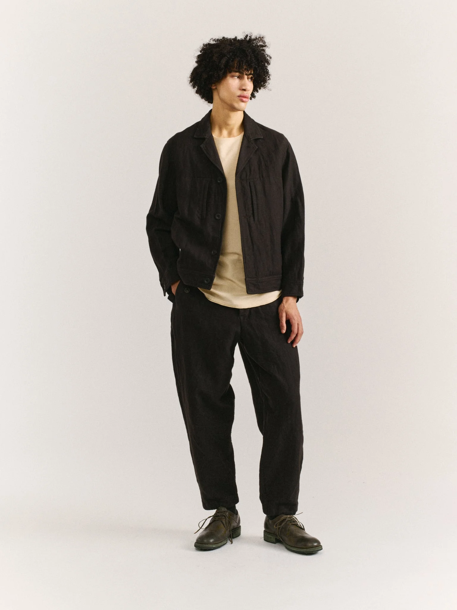 HIROSHI PANT - BAT - DARK BROWN - 1
