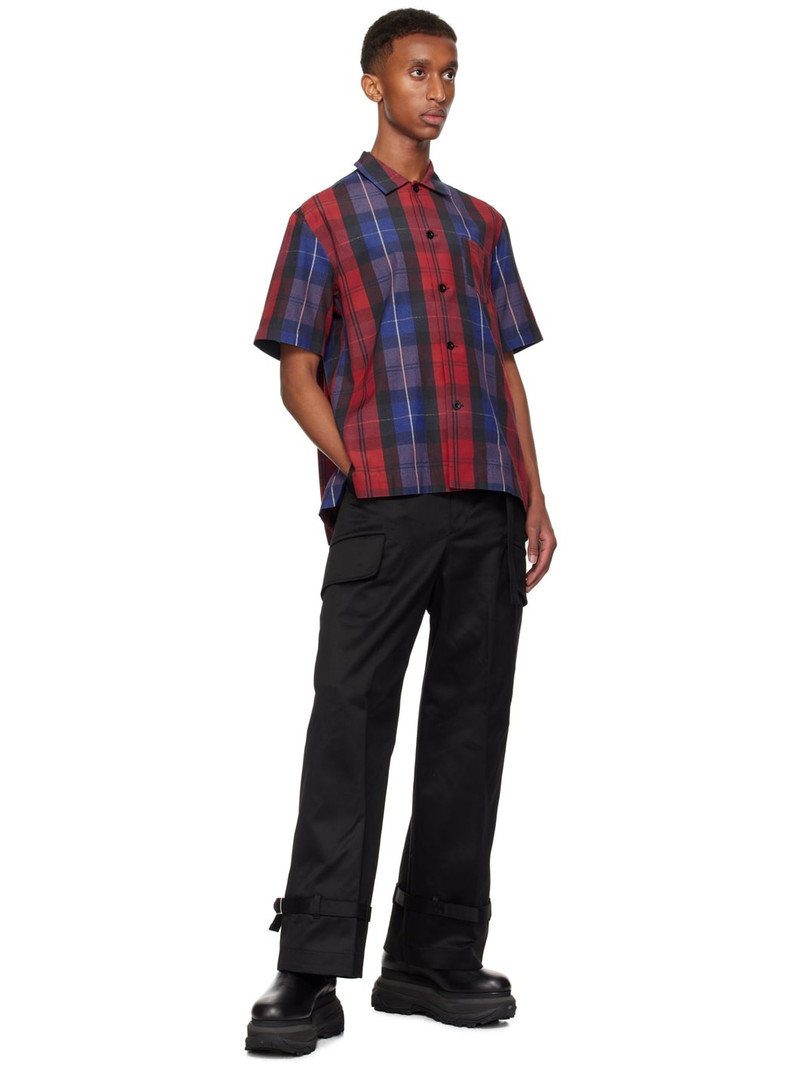 sacai SSENSE Exclusive Red Check Shirt outlook