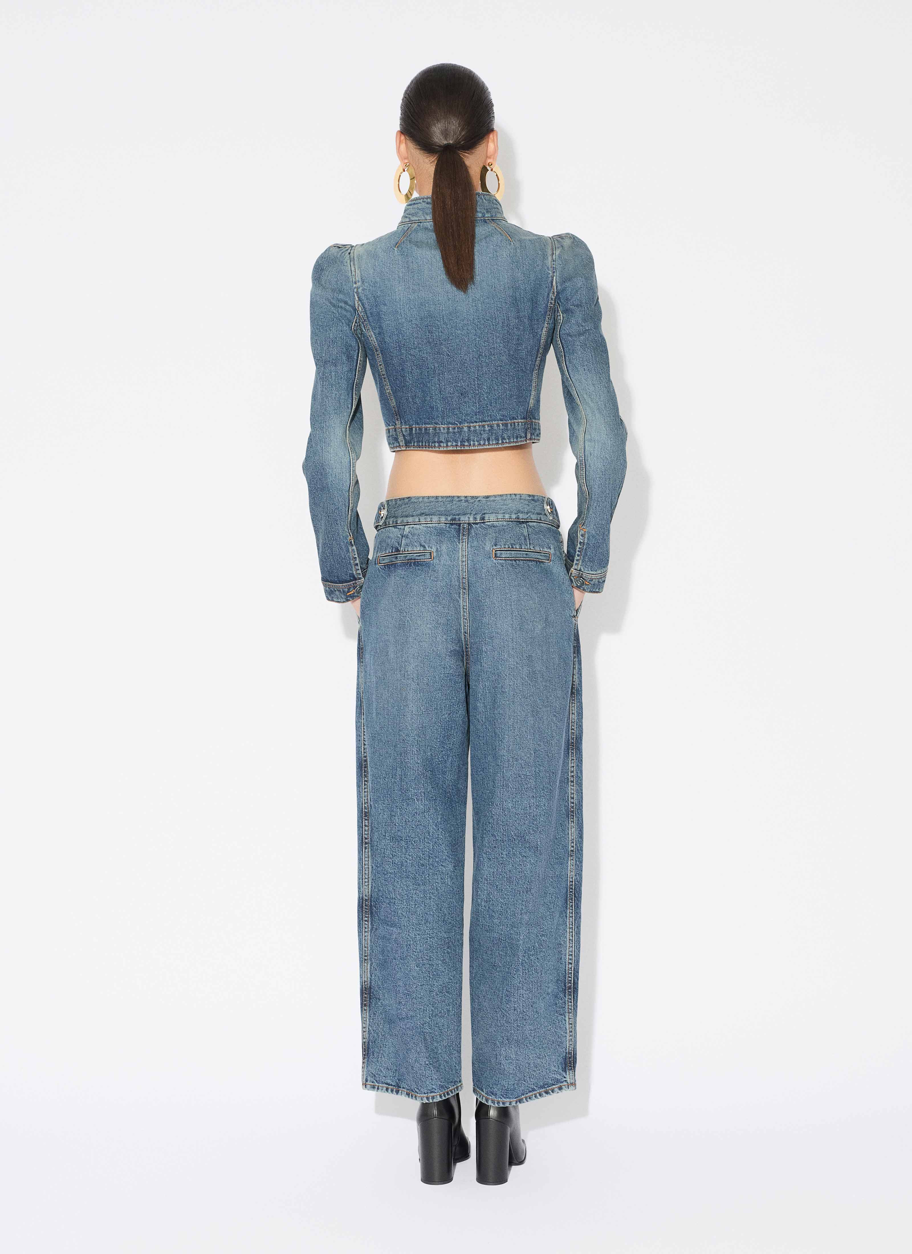 DENIM HIGH NECK JACKET - 3