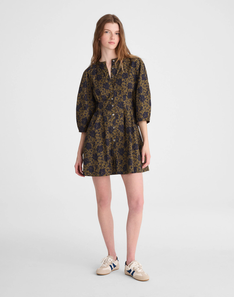 Sculptural-Sleeve Pleated Mini Dress 3