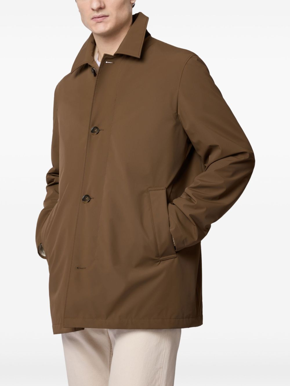 short single-breasted coat - 4