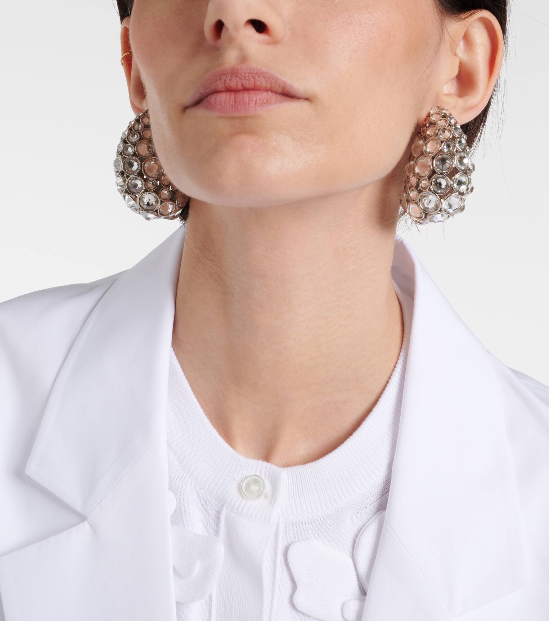 Pineapple embellished clip-on earrings - 6