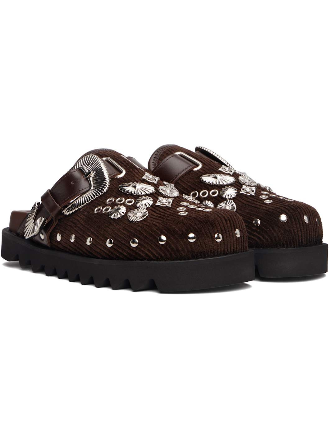 SSENSE Exclusive Brown Buckle Mule Loafers - 4