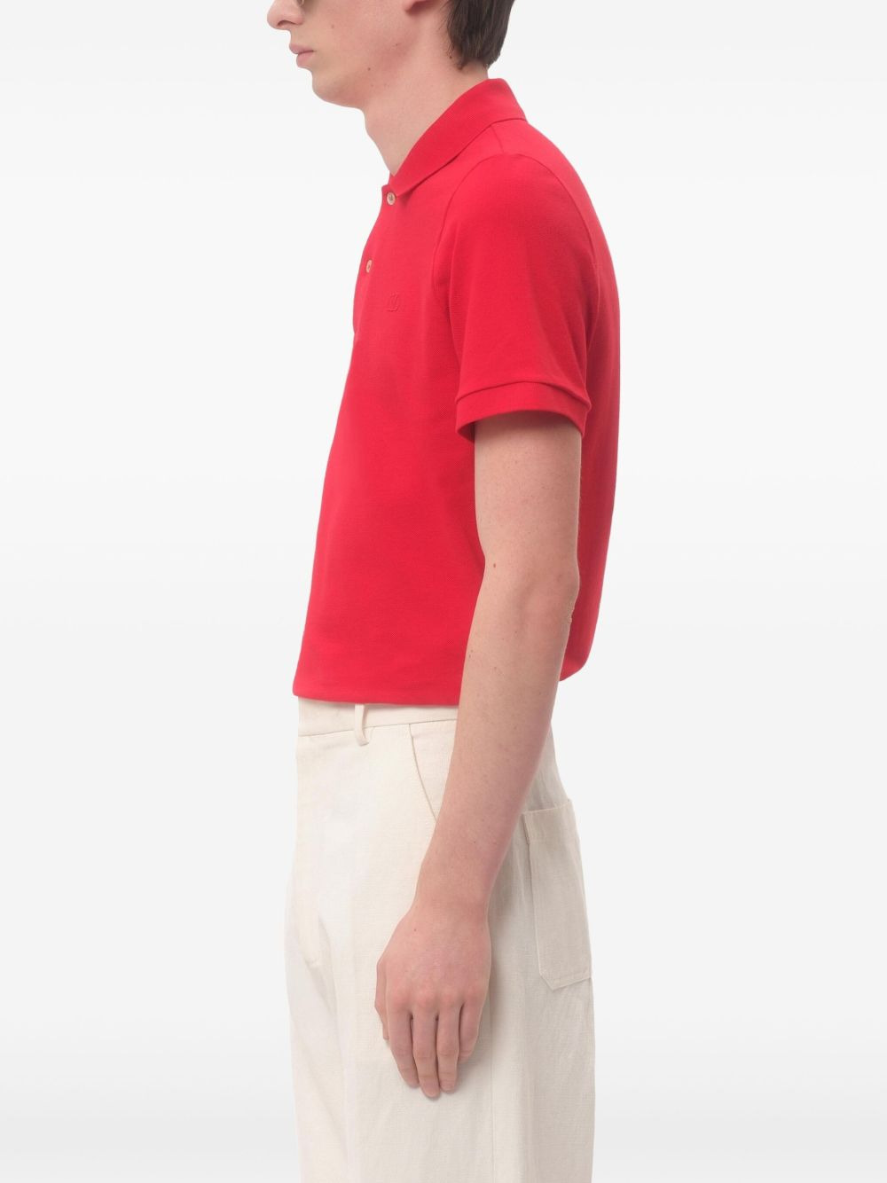 VLogo-embroidered polo shirt - 5