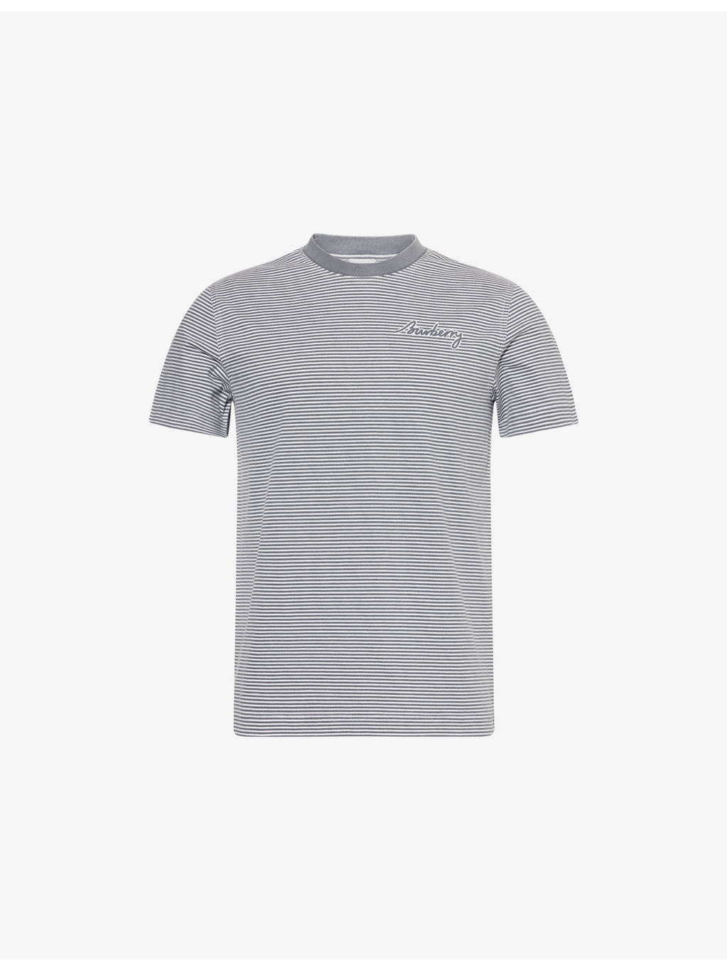 Stripe-Print Crewneck Cotton-Jersey T-Shirt - 1
