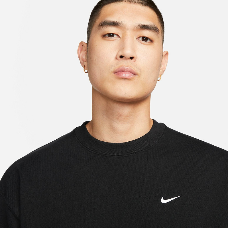Nike Nike Solo Swoosh Short Sleeve French Terry Top 'Black' DX0881-010 outlook