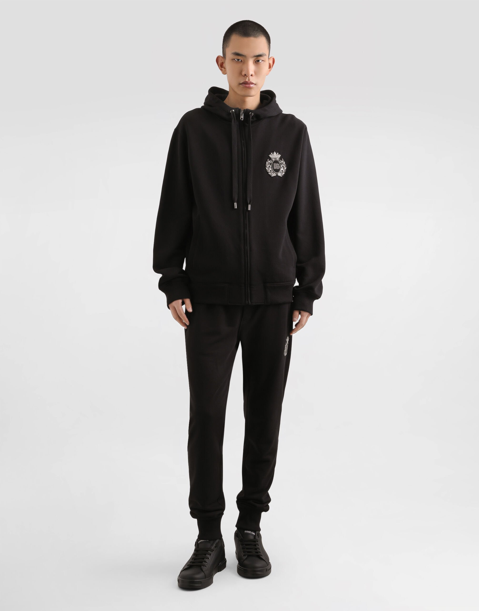 Cotton hoodie heraldic patch - 2