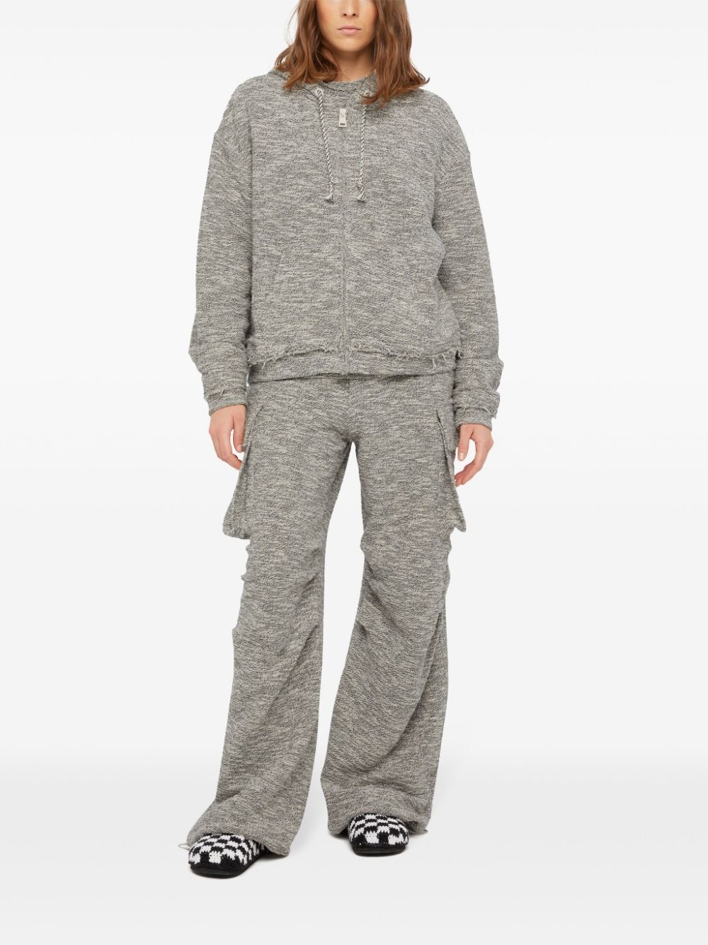 B&W Mouline zipped hoodie - 3