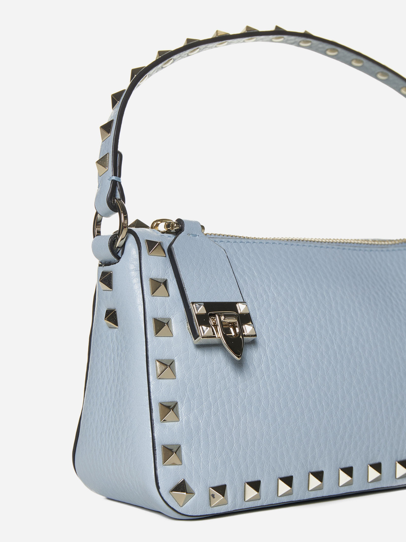 Rockstud leather small bag - 4