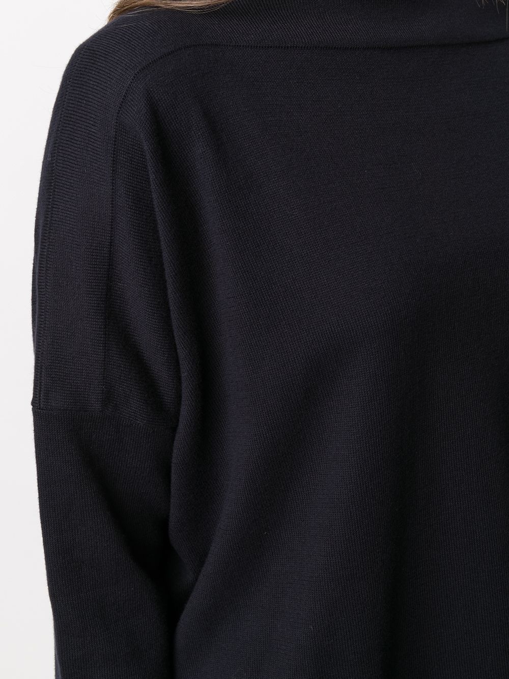 boat neck knit jumper - 5