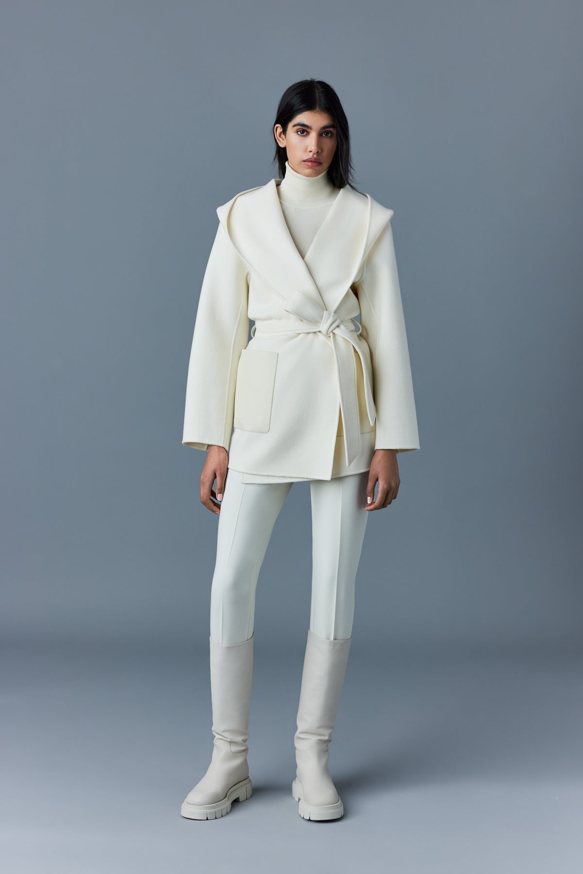AZRA Double-face wool wrap coat - 3