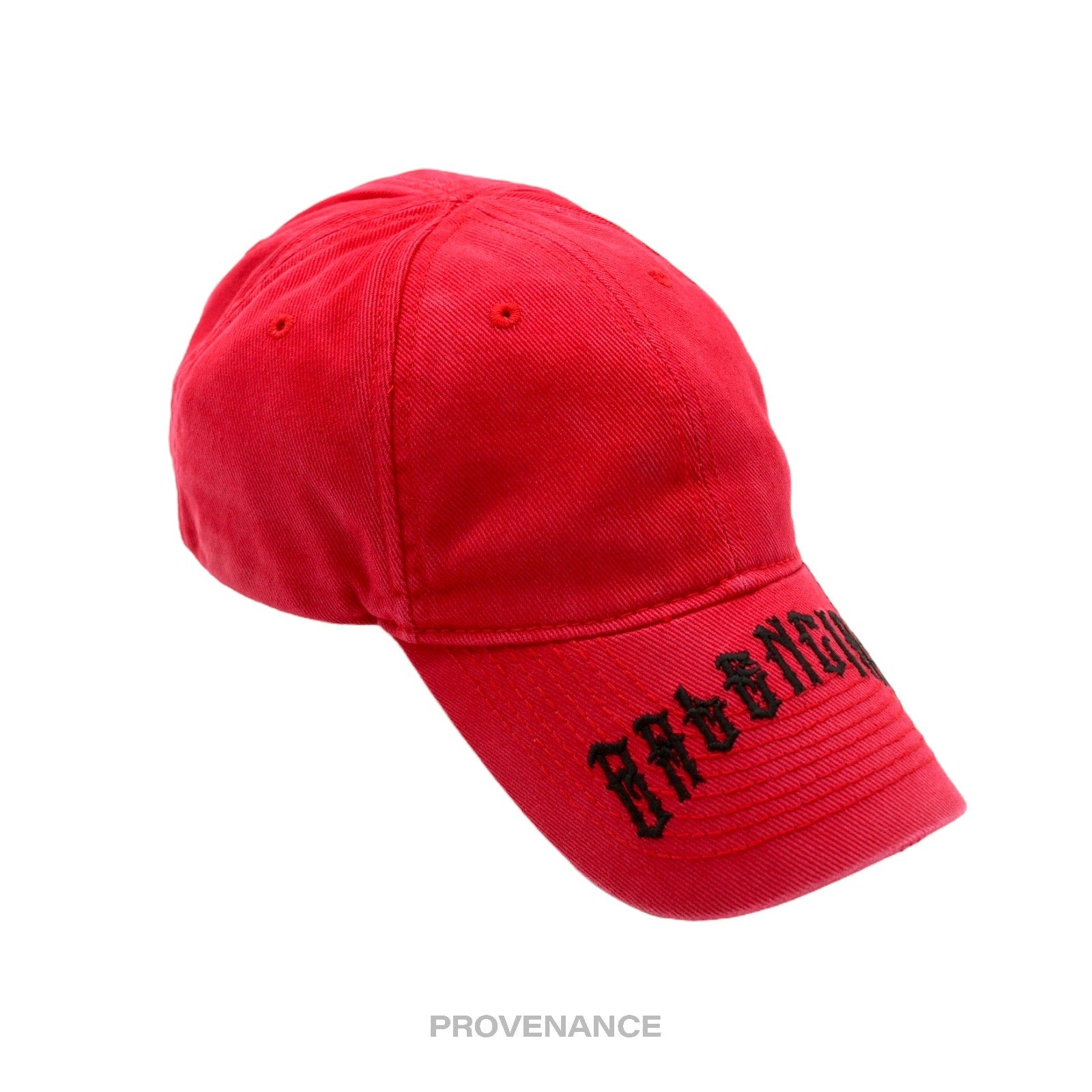 Balenciaga Tattoo Embroidered Logo Cap - Red - 3