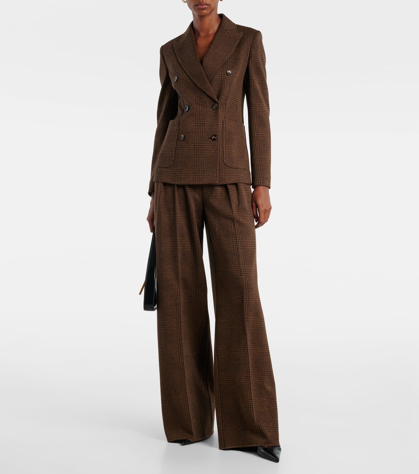 Ponza cotton and wool-blend wide-leg pants - 2