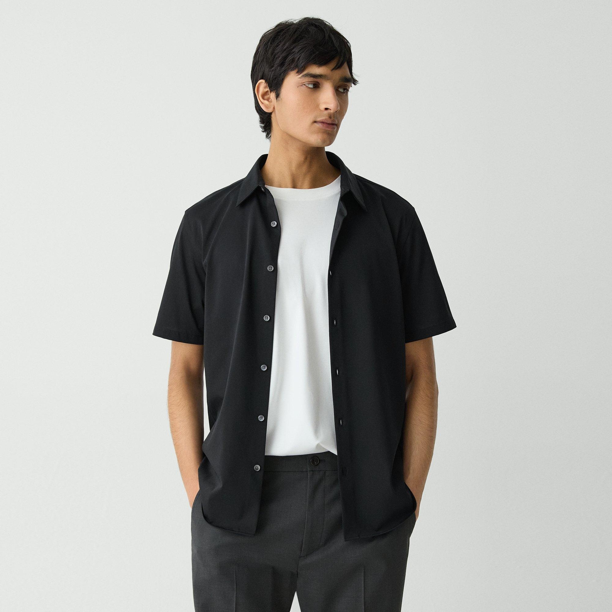 Irving Short-Sleeve Shirt in Structure Knit - 2
