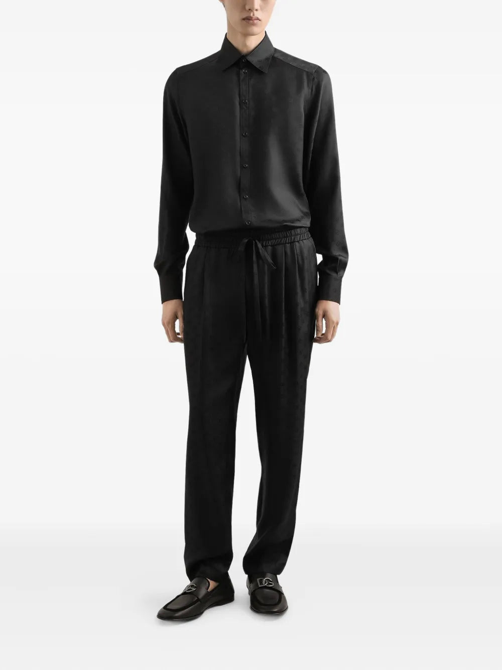 Dolce & Gabbana Men Monogram Silk Shirt - 2