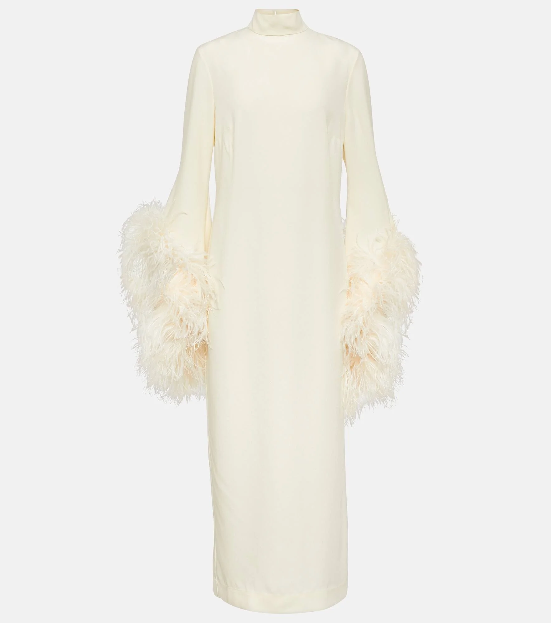 Del Rio feather-trimmed maxi dress - 1