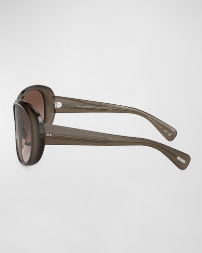 Oliver Peoples Maridan Gradient Acetate & Plastic Round Sunglasses outlook