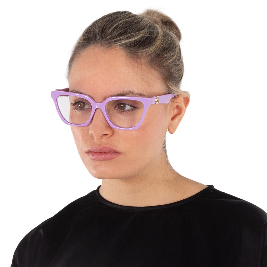 Gucci Violet Logo Clip-On Cat Eye Ladies Sunglasses GG1542S 002 55 - 3