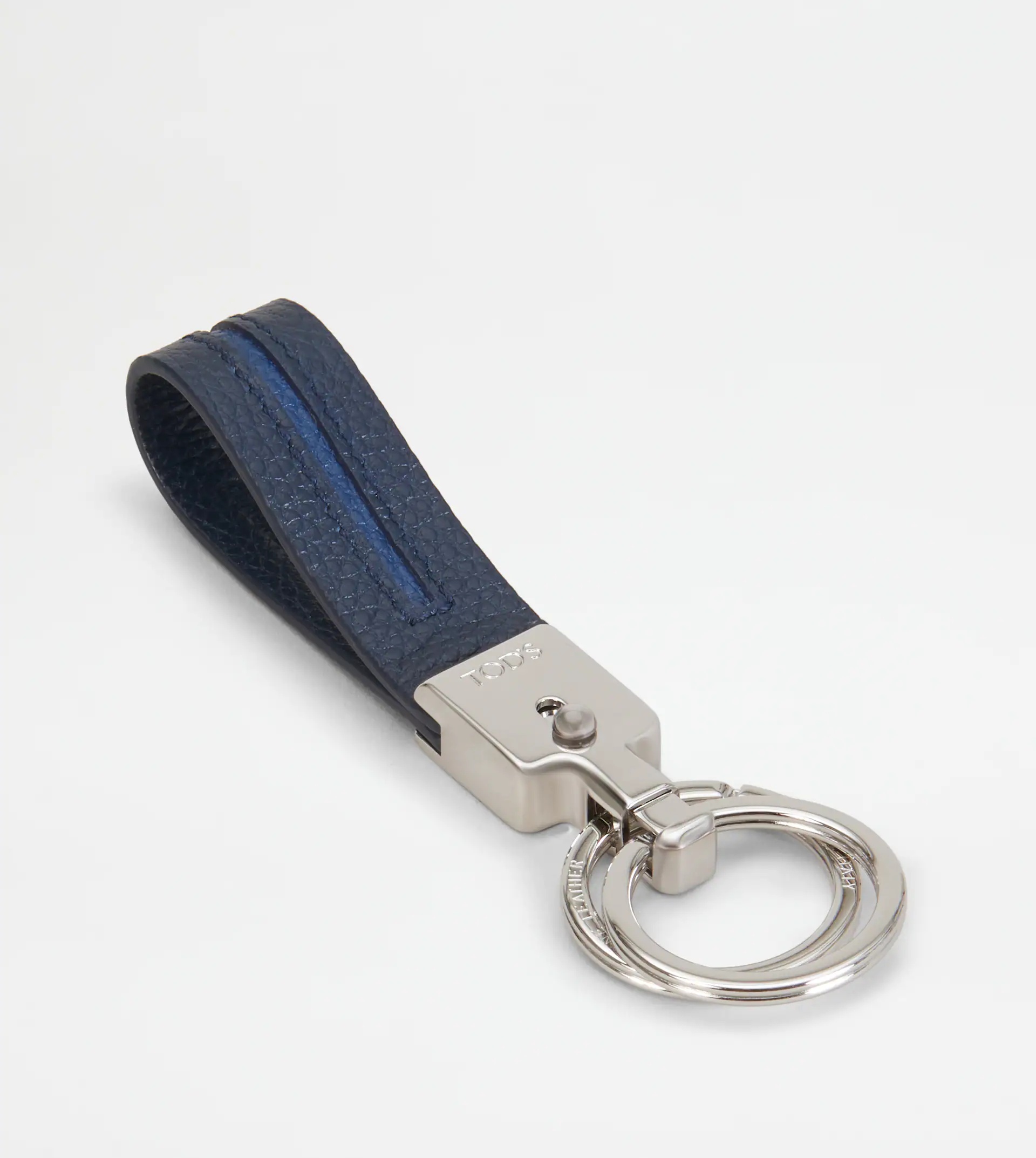 KEYHOLDER IN LEATHER - BLUE - 2