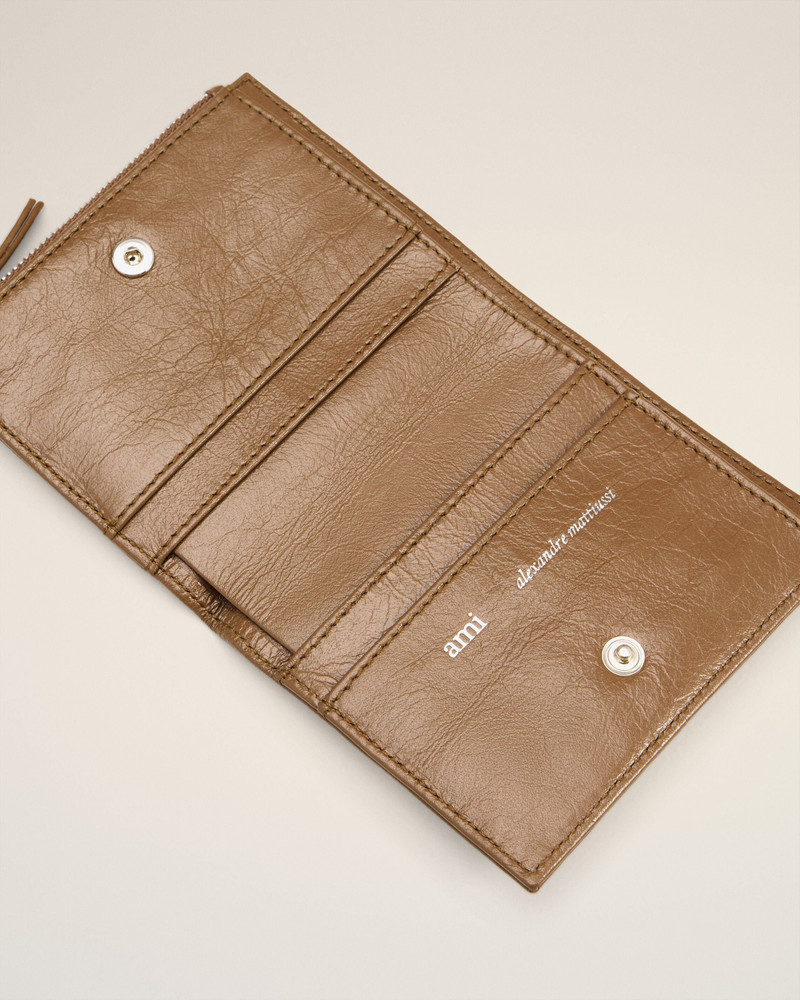 BROWN SMOOTH LEATHER VOULEZ VOUS FOLDED WALLET 3