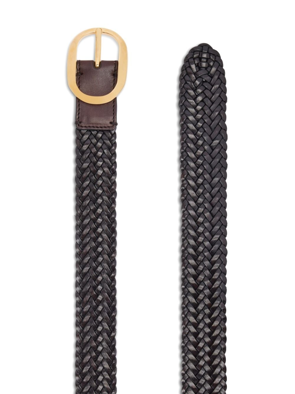 woven leather belt - 2
