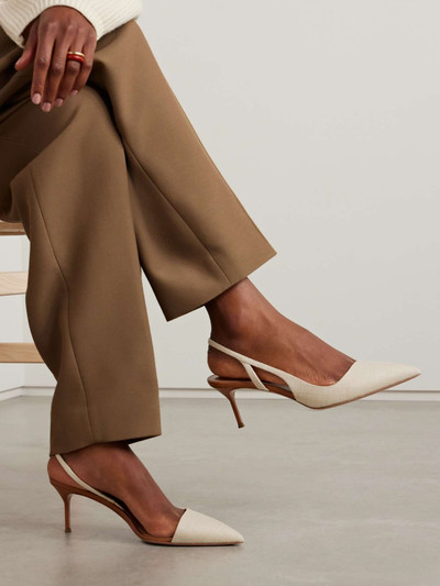 AQUAZZURA + Alex Rivière 65 D'Orsay linen pumps outlook