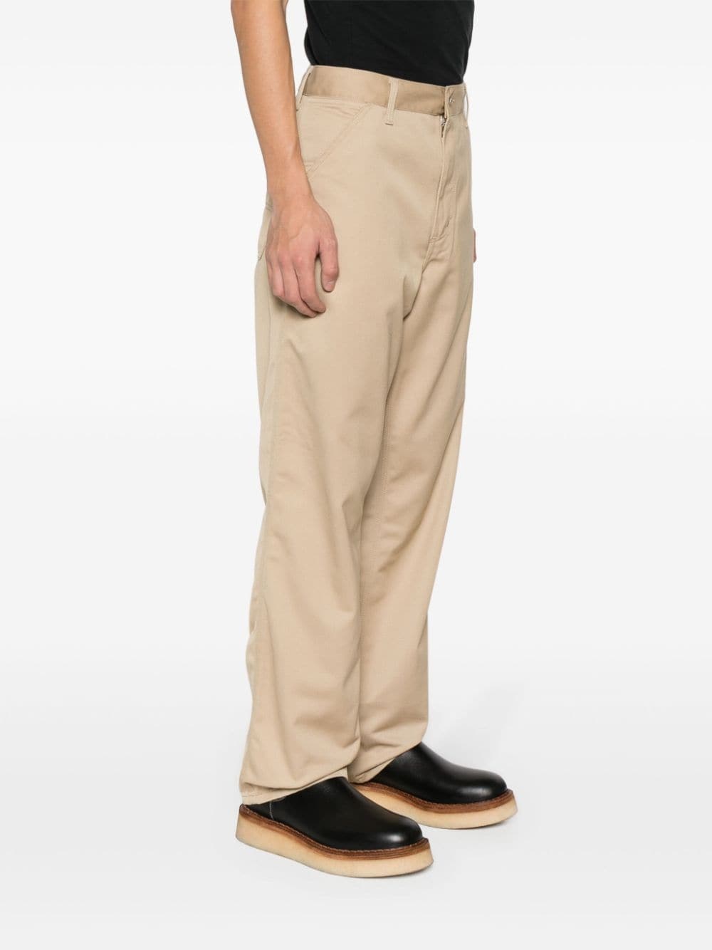 mid-rise straight-leg trousers - 3