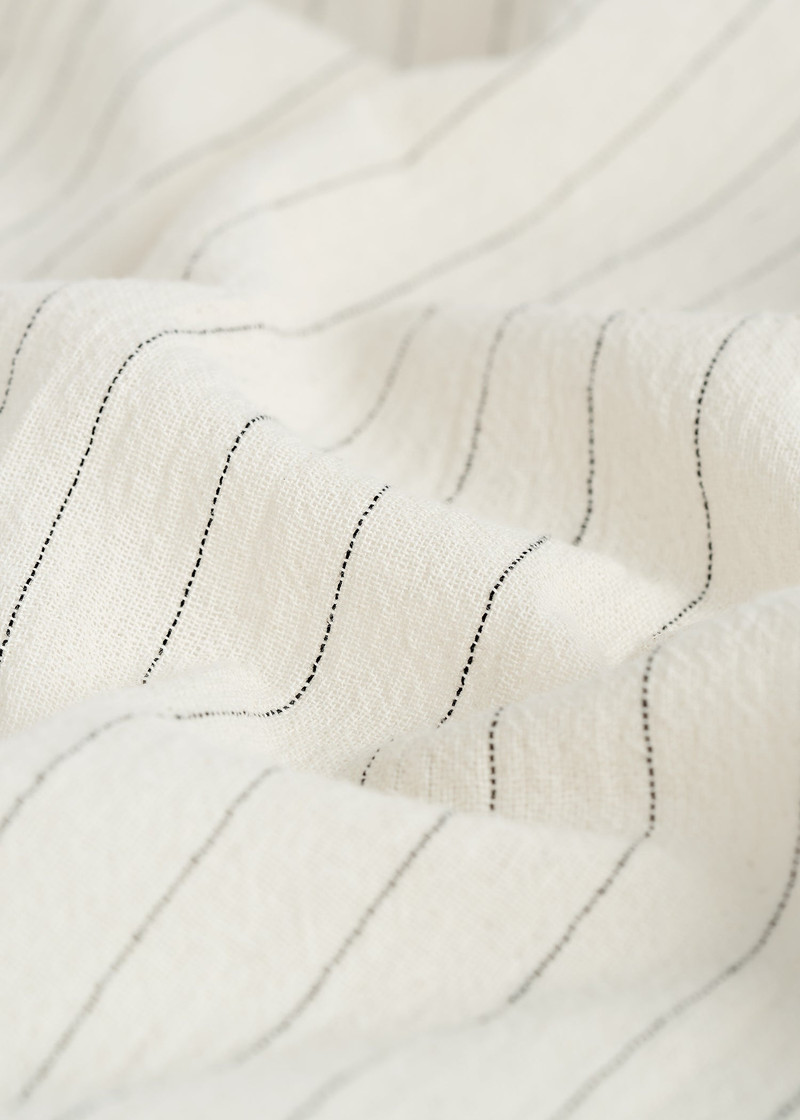 Pinstriped cotton sarong ecru/black 6