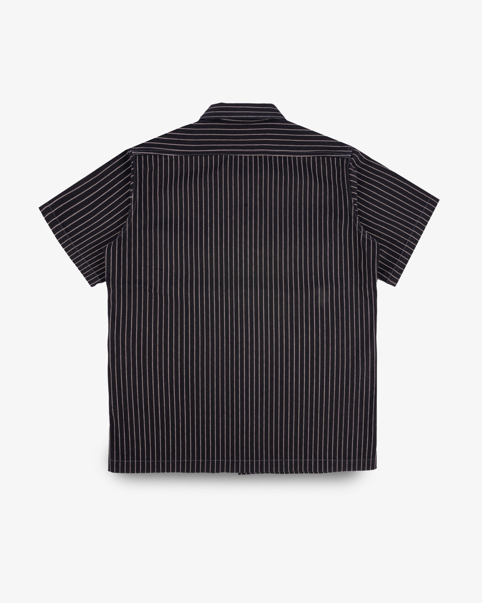 IHSH-416-BLK 10oz Wabash Short Sleeved Mechanic Shirt - Black - 13
