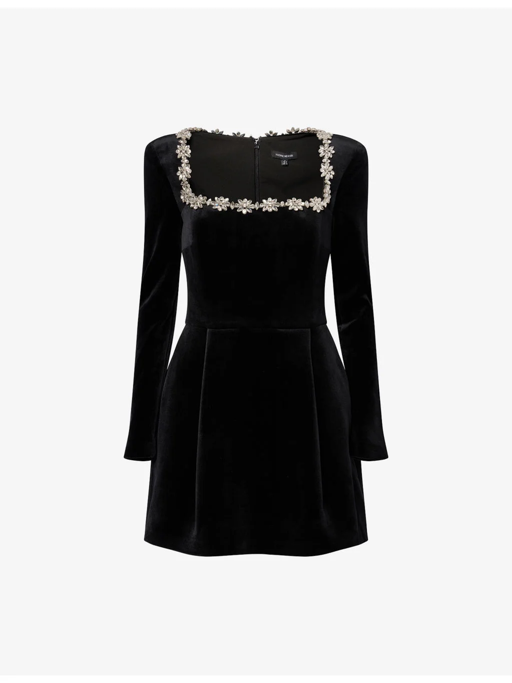 Kimberly Embellished Velvet Mini Dress - 1
