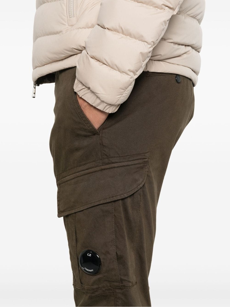 Lens-detail sateen cargo trousers 5