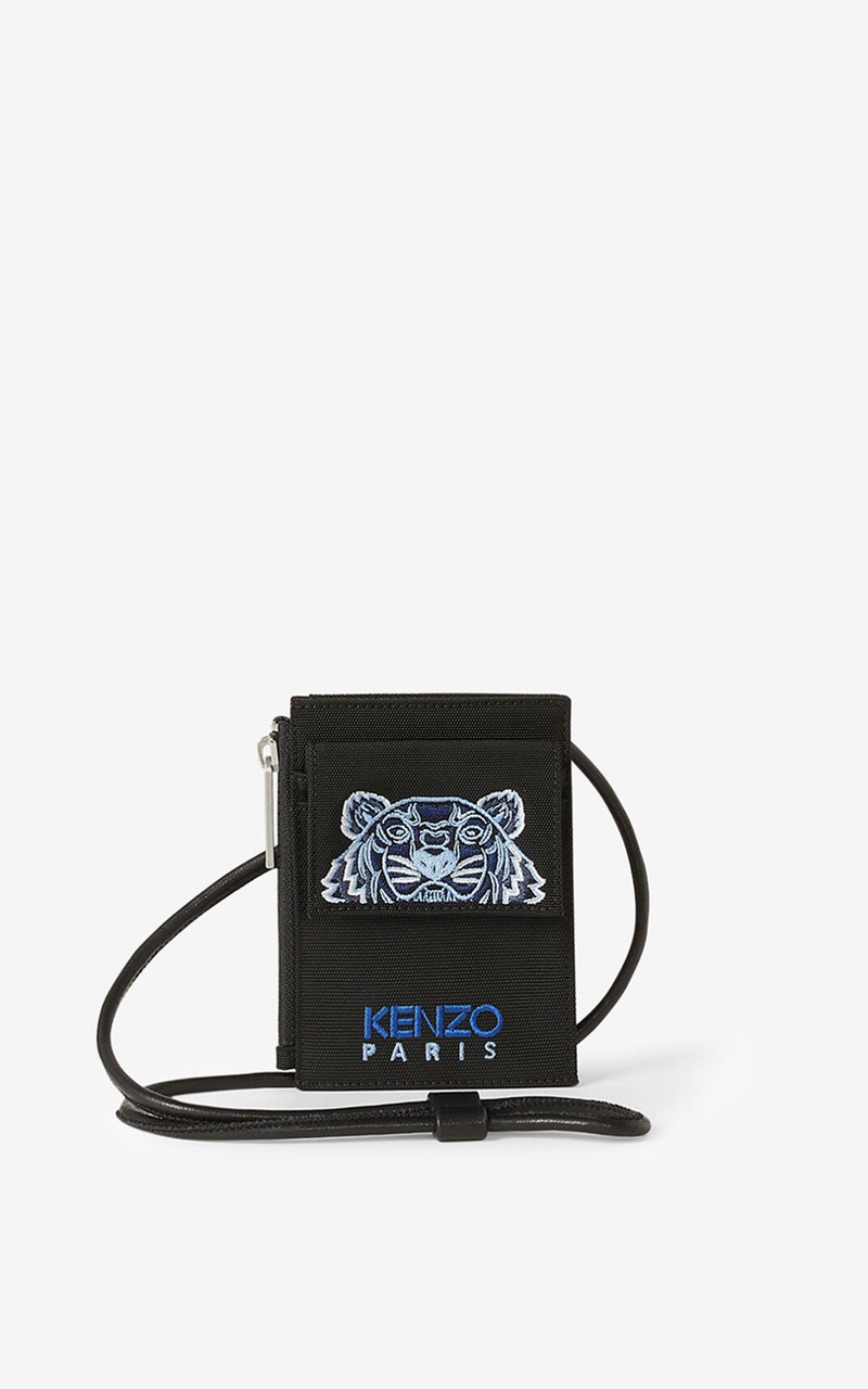 Canvas Kampus Tiger card holder with long strap 1