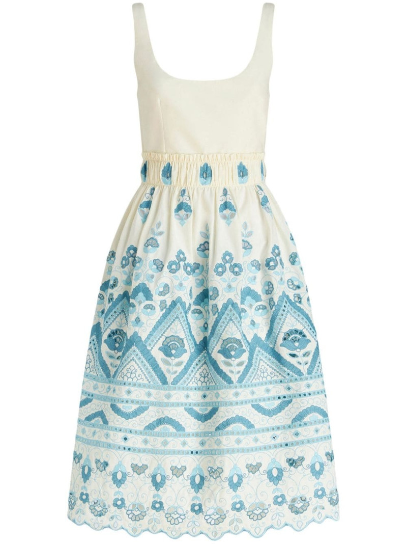 broderie anglaise flared dress 1