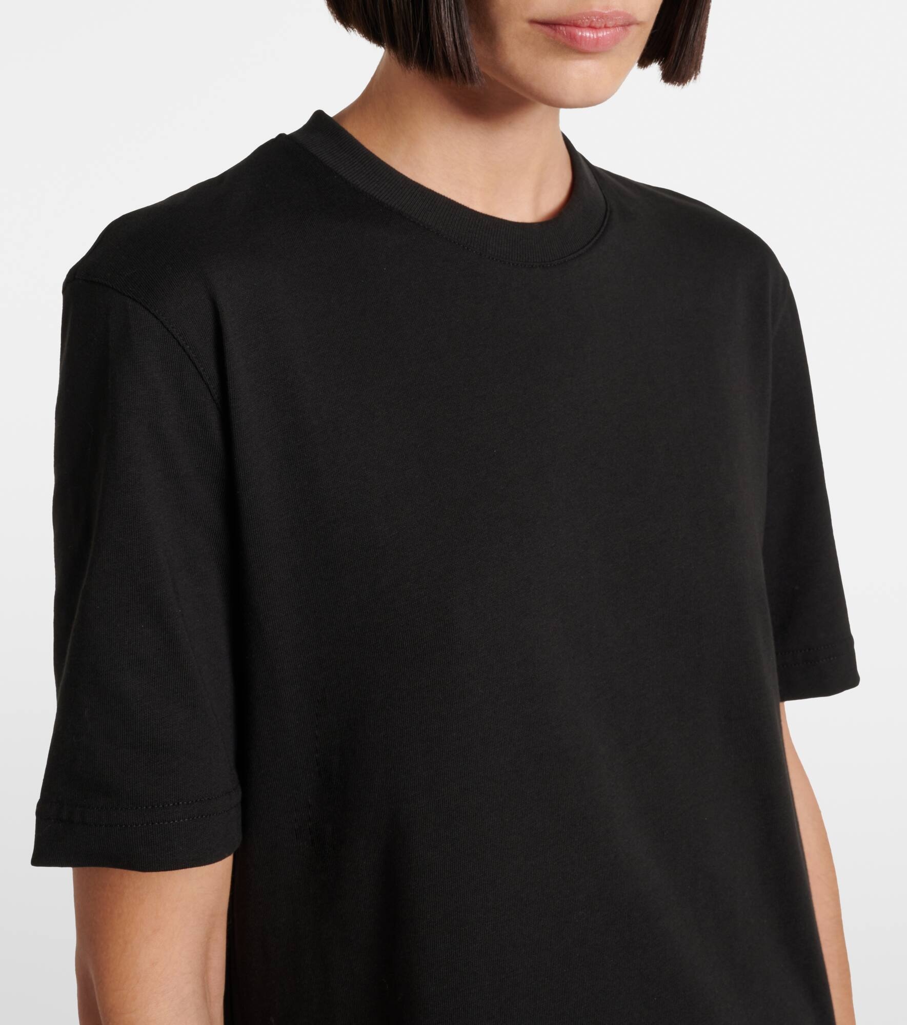 Peplum cotton jersey T-shirt - 4