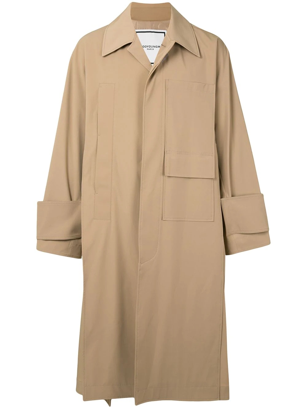 pocket detailed trench coat - 1