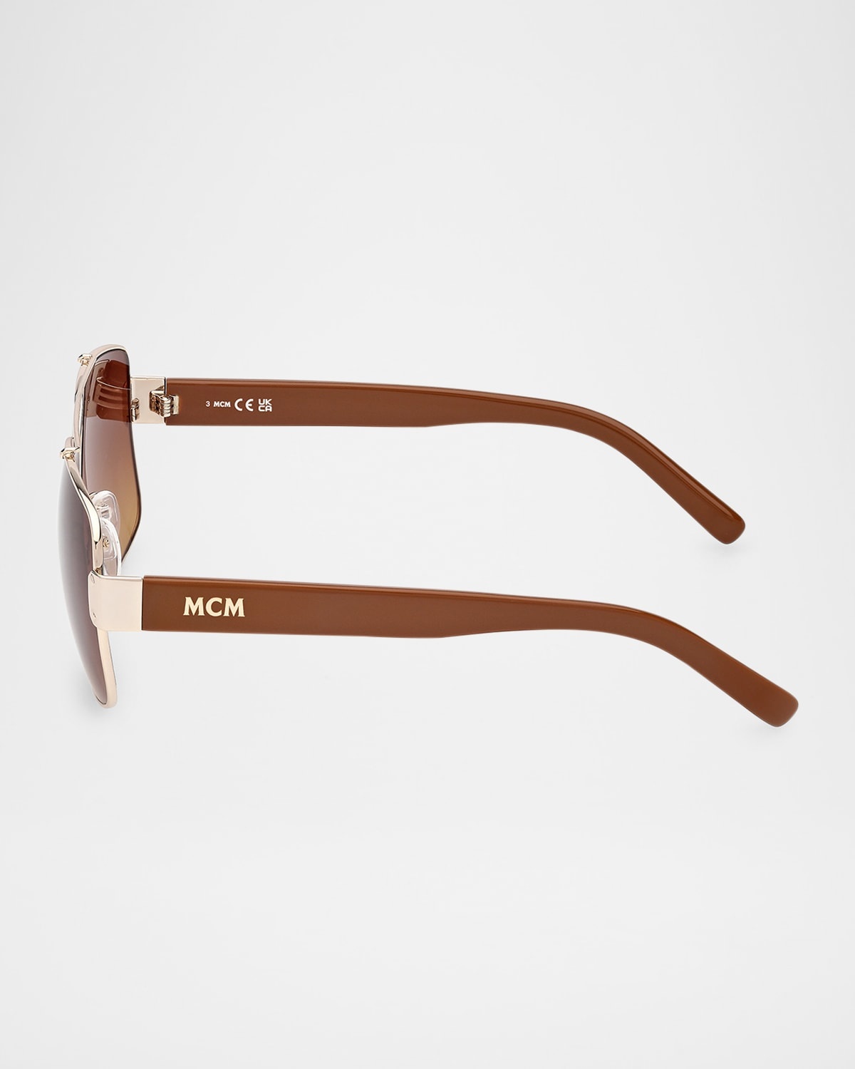 Men's MW0008M Metal Double-Bridge Square Sunglasses - 4