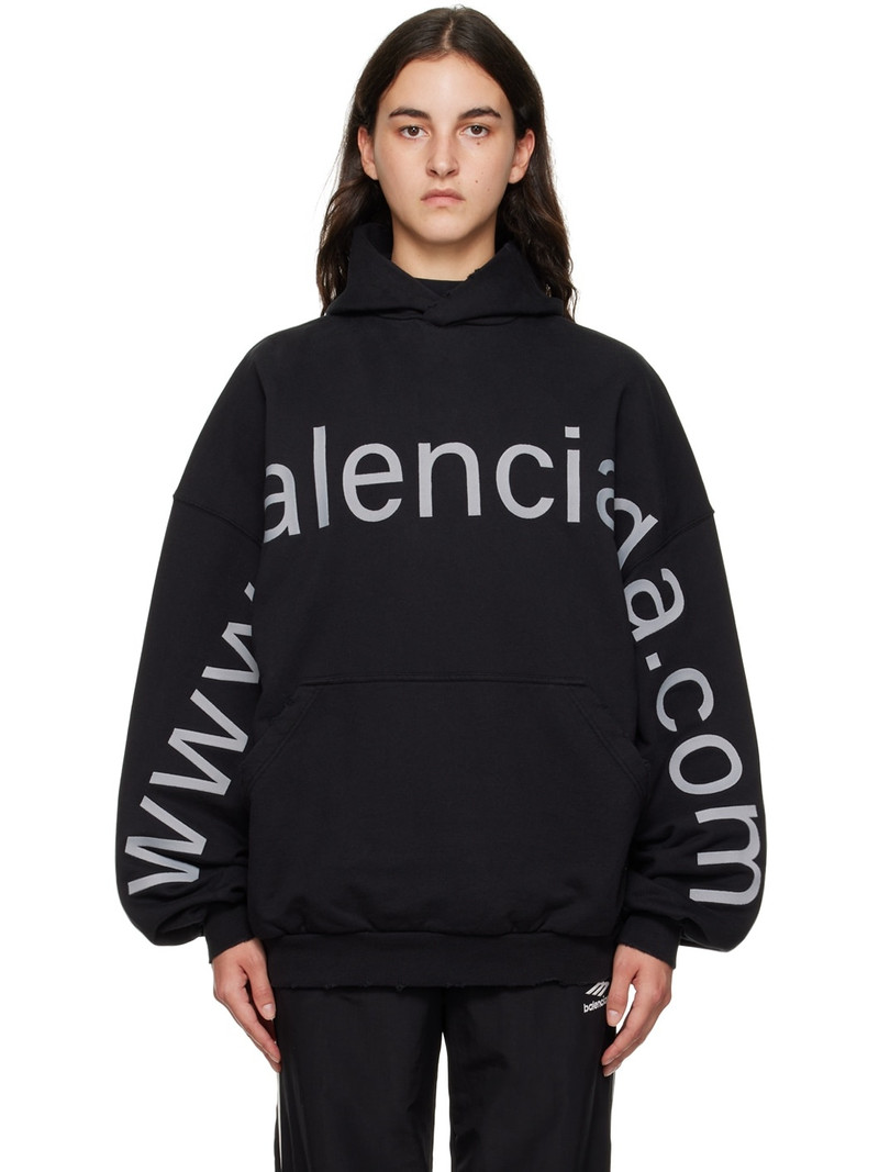 Black 'Bal.com' Hoodie 1