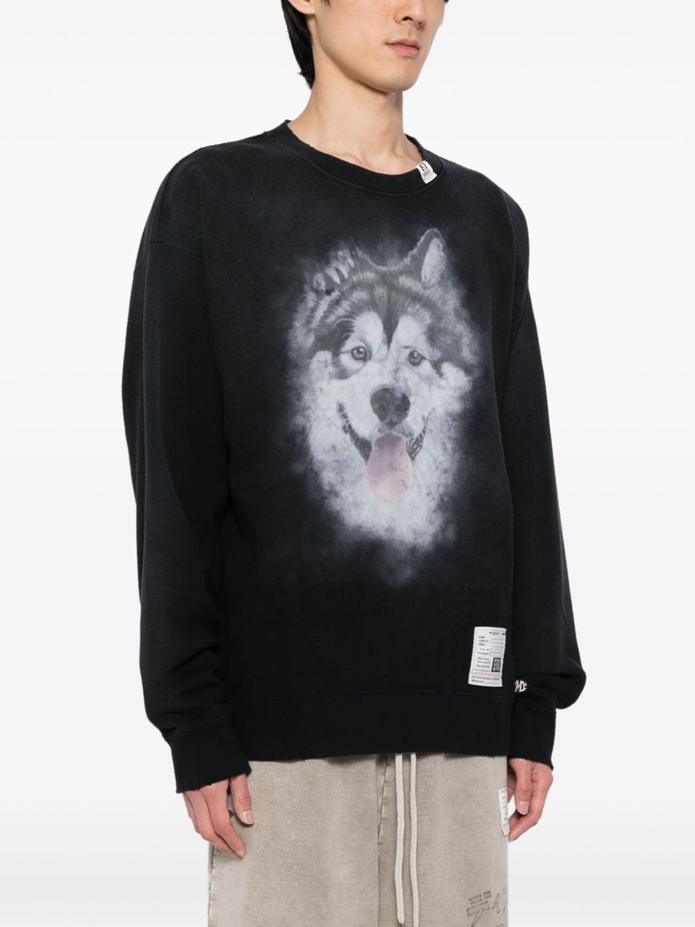 dog-print cotton sweatshirt - 3