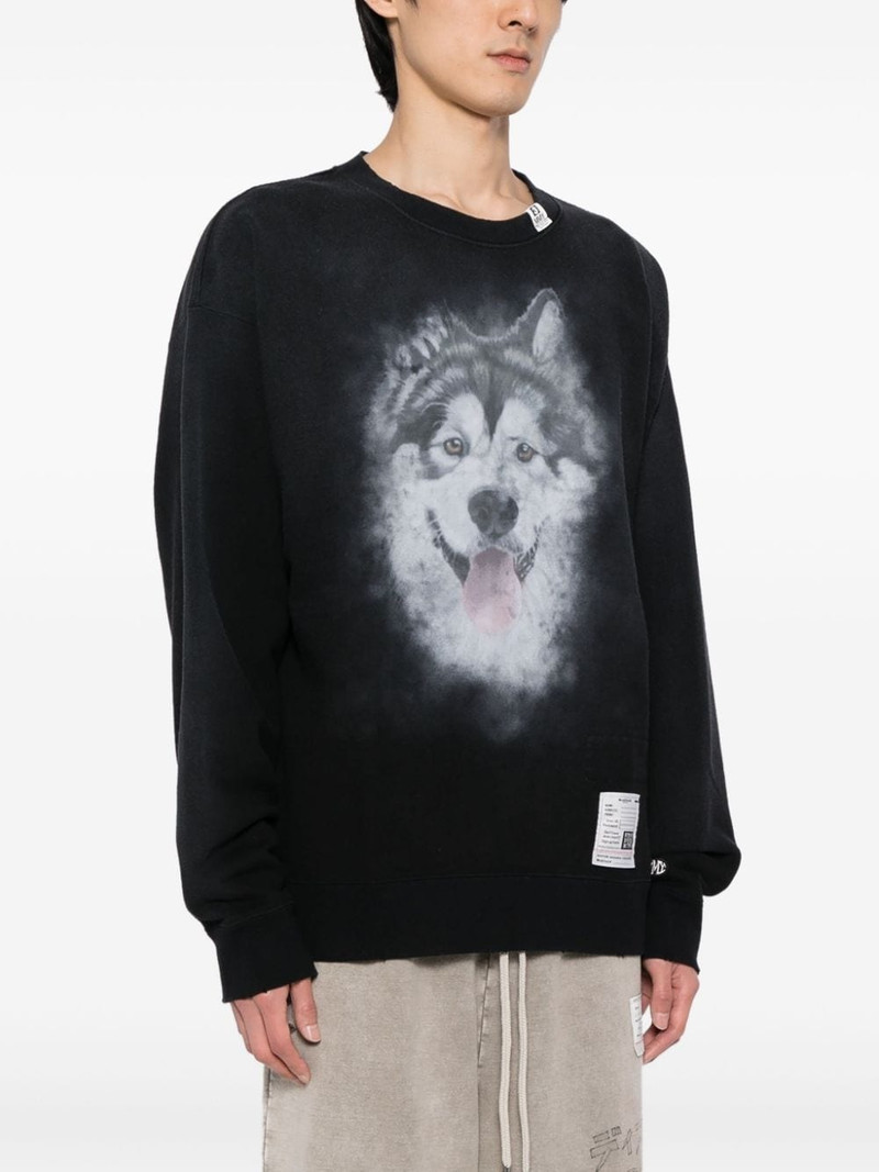 dog-print cotton sweatshirt 3