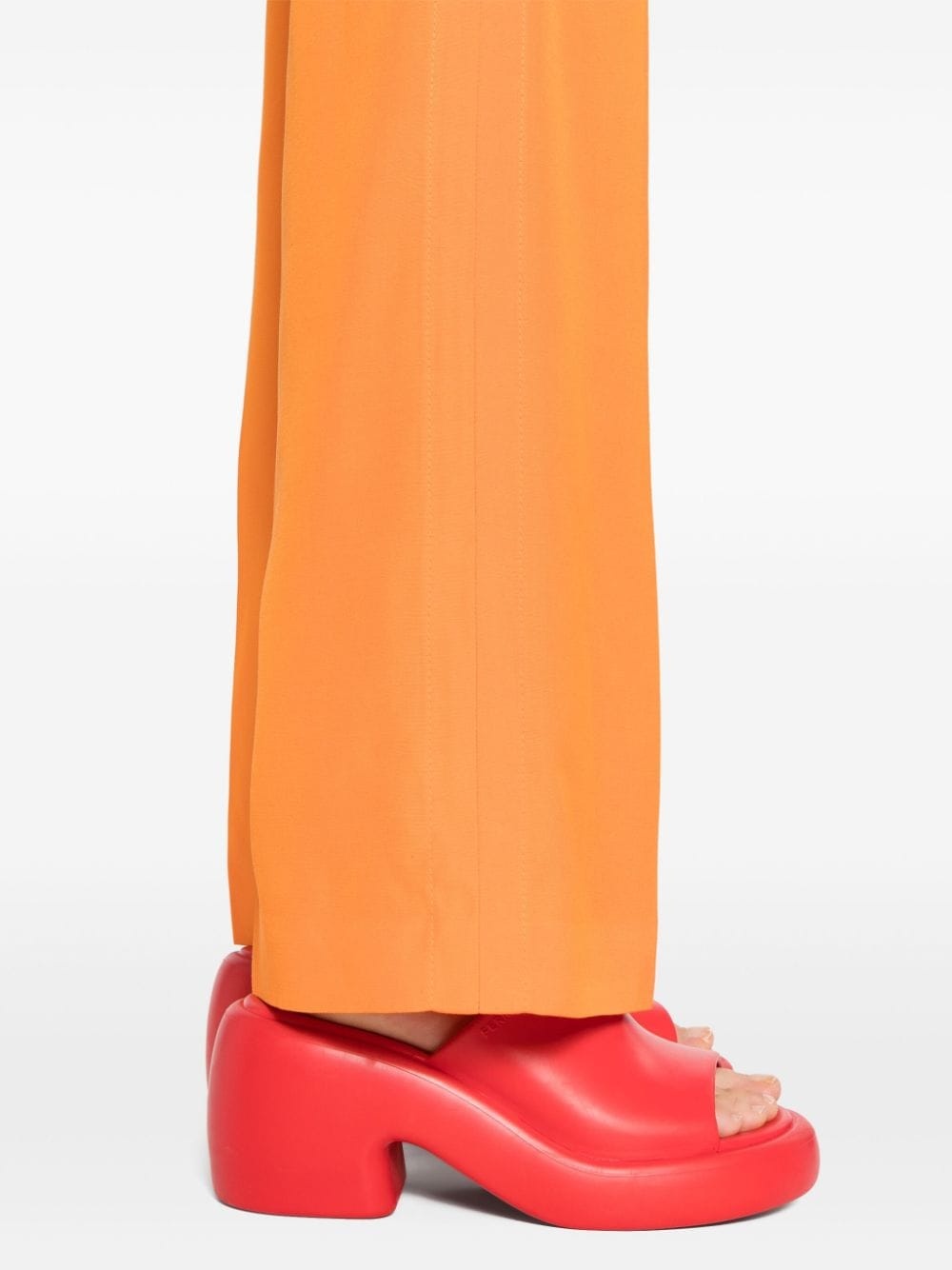 mid-rise flared trousers - 5