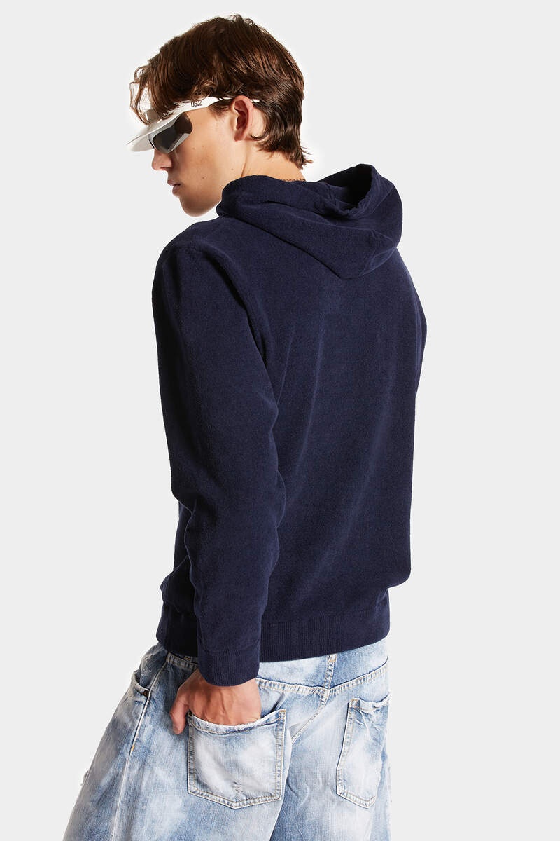 CHENILLE KNITTED HOODIE PULLOVER - 2