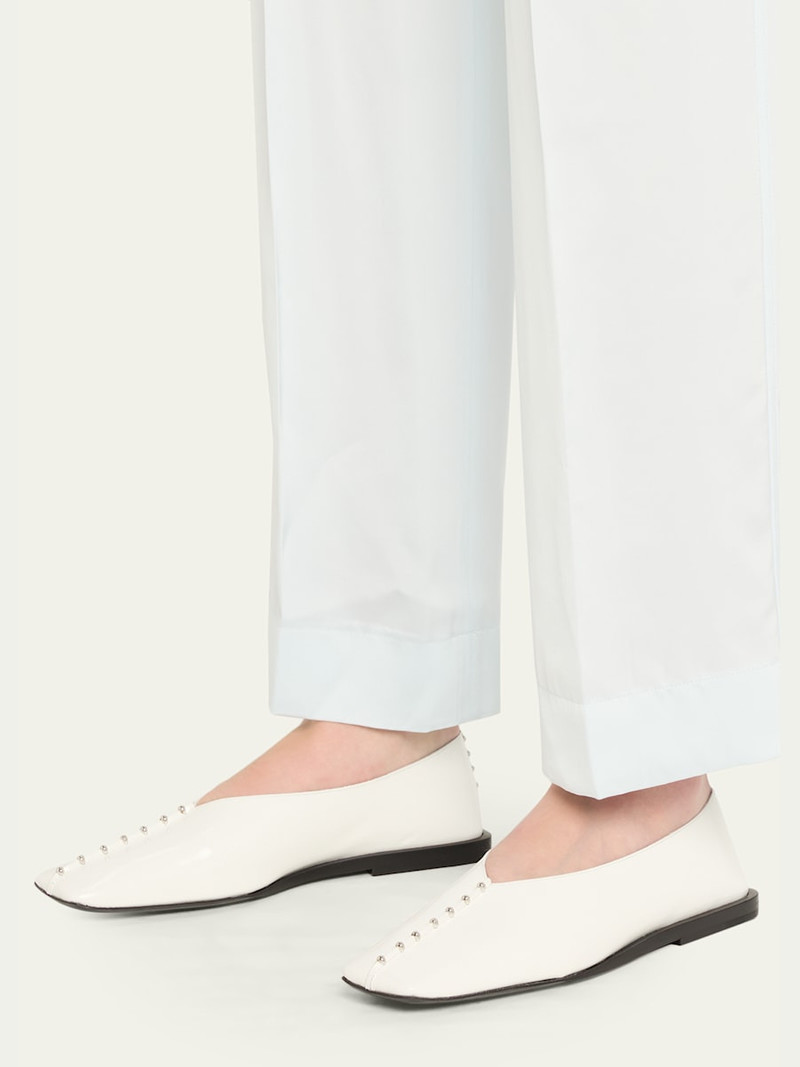 Jil Sander Studded Leather Ballerina Flats outlook